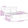 vidaXL Bed Frame with Drawer White 200 x 200 cm Engineer Wood
