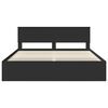 vidaXL Bed Frame with Headboard Black 180 x 200 cm Engineered wood