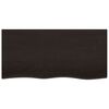 vidaXL Table Top Dark Brown 100x50x(2-6) cm Treated Solid Wood Oak