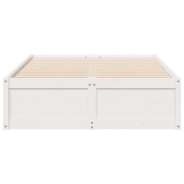 vidaXL Bed Frame without Mattress White 120x200 cm Solid Wood Pine