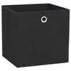 vidaXL Storage Boxes 10 pcs Non-woven Fabric 28x28x28 cm Black