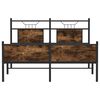 vidaXL Bed Frame without Mattress Smoked Oak 140x190 cm Engineered Wood