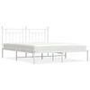 vidaXL Metal Bed Frame without Mattress with Headboard White 180x200cm