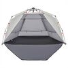 vidaXL Beach Tent 3-Person Grey Quick Release Waterproof