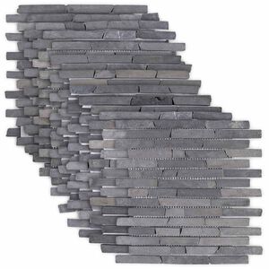 vidaXL Mosaic Tiles Grey 30 x 30 cm Marble