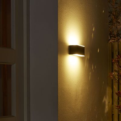 Luxform LED Garden Wall Lamp Cube Black