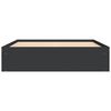 vidaXL Bed Frame without Mattress Black 140x190 cm