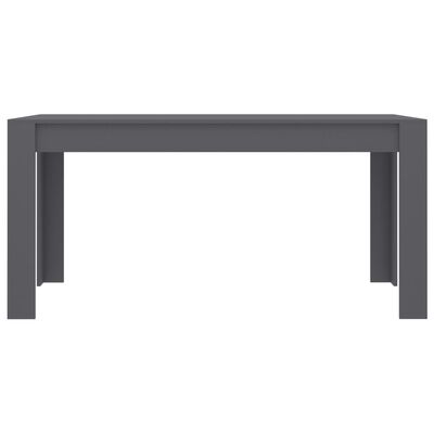 vidaXL Dining Table Grey 160x80x76 cm Engineered Wood