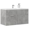 vidaXL Bathroom Sink Cabinet Concrete Grey 90x38.5x46 cm Engineered Wood