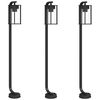 vidaXL Outdoor Floor Lamps 3pcs Black 100 cm Stainless Steel