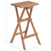 vidaXL Folding Bar Stools 4 pcs Solid Teak Wood