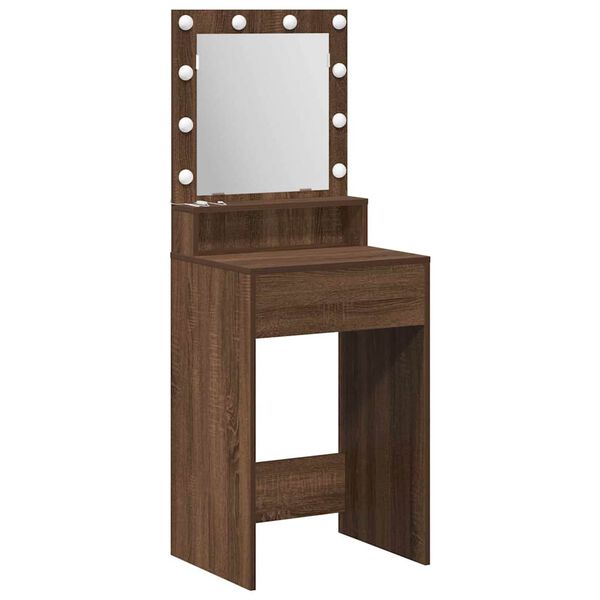 vidaXL Dressing Table Brown Oak 50 x 41 x 135 cm Engineered Wood