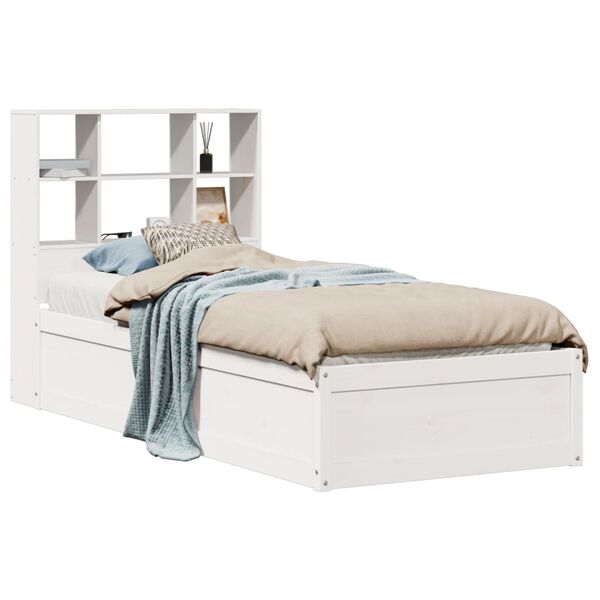 vidaXL Bed Frame without Mattress White 90x200 cm Solid Wood Pine