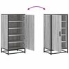 vidaXL Shoe Rack Grey Sonoma 48x38x97.5 cm Engineered Wood