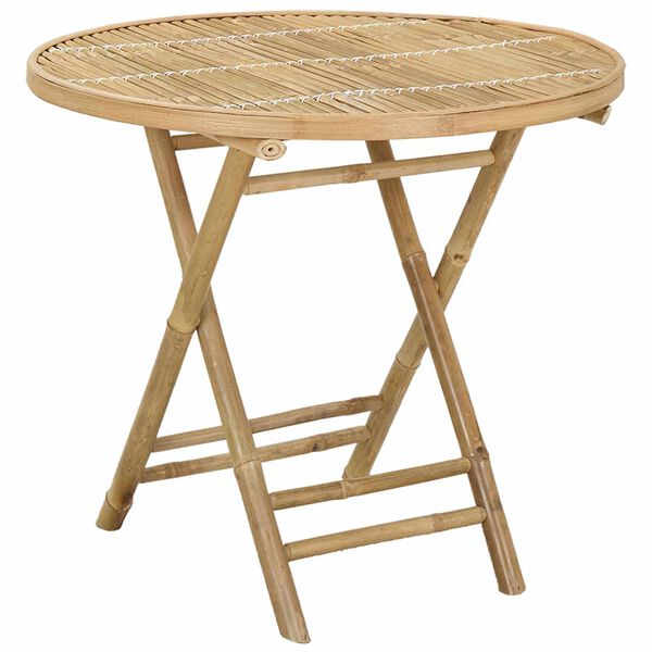 vidaXL Garden Table Natural 80 x 70 cm Bamboo