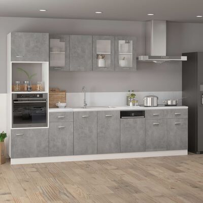 vidaXL Dishwasher Panel Concrete Grey 45x3x67 cm Engineered Wood