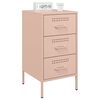 vidaXL Bedside Cabinet Pink 36x39x68 cm Steel
