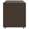 vidaXL Garden Storage Cabinet Brown 110x55x60.5 cm Poly Rattan