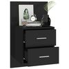 vidaXL Wall-mounted Bedside Cabinet Black