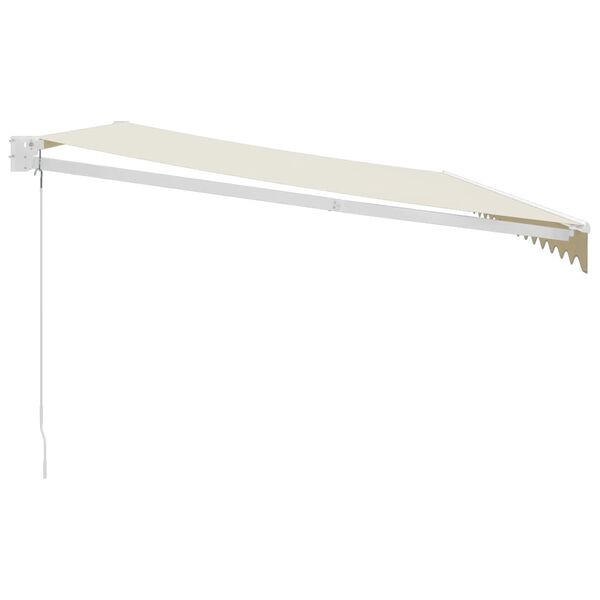 vidaXL Retractable Awning Cream 5x3 m Fabric and Aluminium