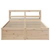 vidaXL Bed Frame with Headboard 140x190 cm Solid Wood Pine