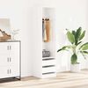 vidaXL Wardrobe with Drawers High Gloss White 50x50x200 cm Engineered Wood