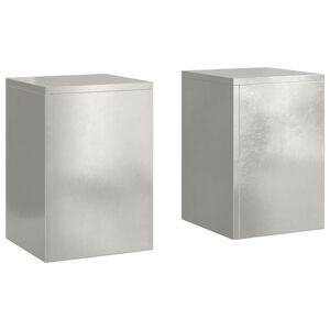 vidaXL Plant Stand 2 pcs Silver 24 x 24 x 35 cm Stainless steel