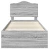 vidaXL Bed Frame Grey Sonoma 100 x 200 cm Solid Pine Wood