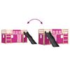 vidaXL Bunk Bed without Mattress with Slide and Curtains Pink 90x190 cm Single