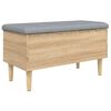 vidaXL Storage Bench Sonoma Oak 82x42x46 cm Engineered Wood