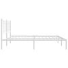 vidaXL Metal Bed Frame without Mattress with Headboard White 193x203cm