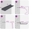 vidaXL Floating Shelf 3 pcs Anthracite 40 x 9 x 2.5 cm Steel