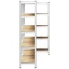 vidaXL 5-Layer Heavy-duty Shelves 3 pcs Silver Steel&Engineered Wood