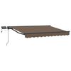 vidaXL Manual Awning Frame with LEDs Taupe 2.5 x 2 m