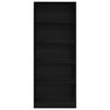 vidaXL Wardrobe with Shelf Black Oak 80 x 50 x 200 cm Engineered Wood