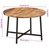 vidaXL Coffee Table 54x54x35 cm Solid Wood Mango and Iron