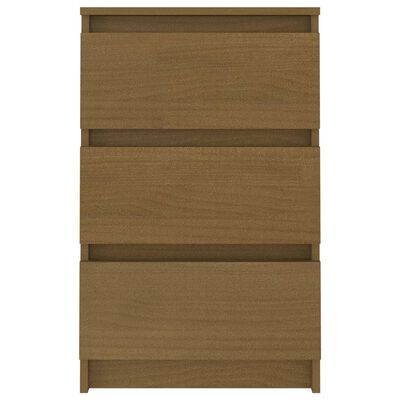 vidaXL Bedside Cabinets 2 pcs Honey Brown Solid Pine Wood