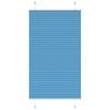 vidaXL Pleated Blind Blue 80x100 cm Fabric Width 79.4 cm Polyester