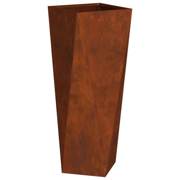 vidaXL Planter Rusty 30 x 30 x 75 cm Weathering Steel