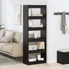 vidaXL Book Cabinet Black oak 60 x 30 x 166 cm Engineered wood