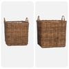 vidaXL Planter Basket with Storage 2 pcs Brown Lacak Rattan