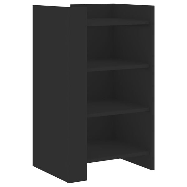 vidaXL Sideboard Black 45x35x75 cm Engineered Wood