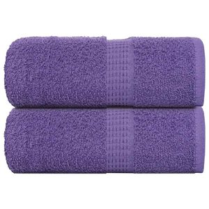 vidaXL Wash Towels "FROGN" 2 pcs Purple 30x30 cm 360 gsm
