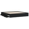 vidaXL Bed Frame with Drawers without Mattress Black 160x200 cm