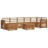 vidaXL Sectional Sofa Set 8 pcs Natural Solid Acacia Wood