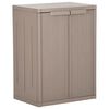 vidaXL Garden Storage Cabinet Brown 65x45x88 cm PP Wood Look