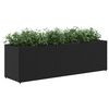 vidaXL Garden Planters with 3 Pots 2 pcs Black 105x30x32 cm Poly Rattan