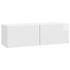 vidaXL Wall-Mounted TV Cabinet High Gloss White 98 x 31 x 30 cm