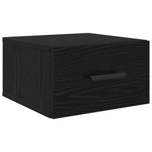 vidaXL Bedside Cabinet Black Oak 35 x 35 x 20 cm Engineered Wood