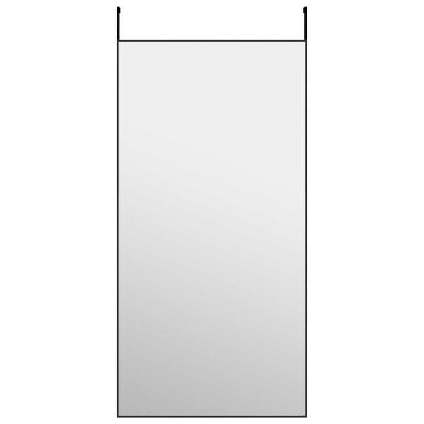 vidaXL Door Mirror Black 50x100 cm Glass and Aluminium